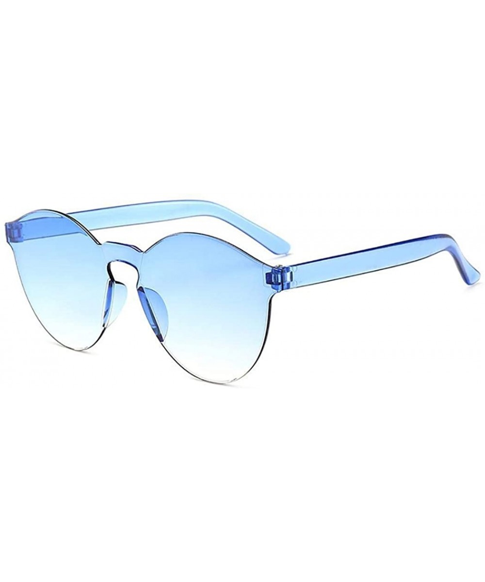 1pc Unisex Fashion Candy Colors Round Outdoor Sunglasses Sunglasses - Blue - CP199XNSYD3 $12.01 Round