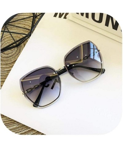 High Qulity Women's RimlSquare Sunglasses Metal Shades Fashion Luxury Sexy Brown Eyewear - Gradient Gray - C01984YG5QD $28.07...