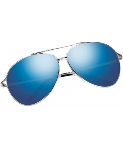 Polarized Aviator Sunglasses UV 400 Protection Unisex Sun Glasses for Men Women - Classic - Bluegreen - CA18TXTUMUY $8.81 Round