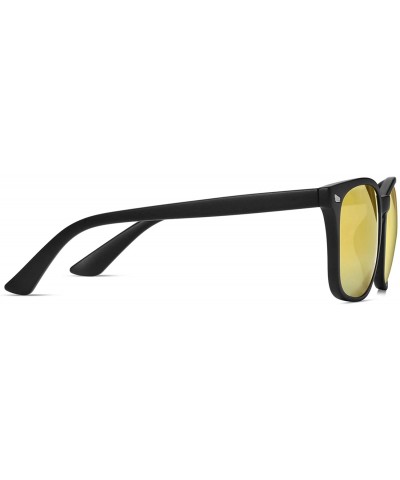 Classic Sunglasses for Men Women Trendy Sunglasses Color Mirror Lens Sun glasses - Yellow - CM18Z2WDRWW $5.45 Square