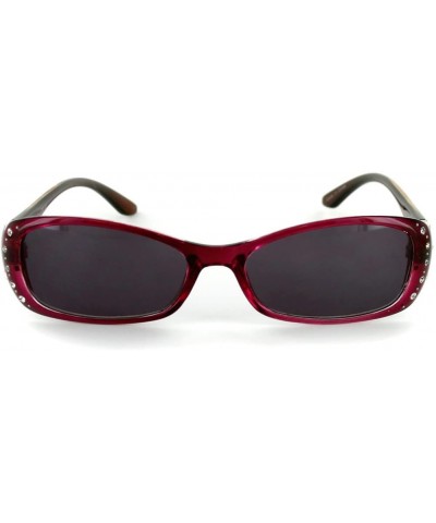 Solara" Rx-Able Full Reading Sunglasses (No Bifocal) with Crystals for Women (Purple w/Smoke +2.50) - CI11Z9RVEGF $22.63 Shield