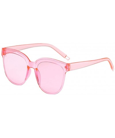 Classic Women Square Sunglasses for 100% UV Protection Flat Lens Fashion Shades Transparent Candy Color Eyewear - CJ19074Z409...