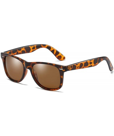 Vintage Polarized Sunglasses for Men Retro Women Square Sun Shades Driving Glasses UV400 Protection with Case - C018RI65Z3H $...