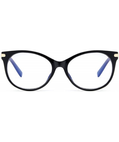 Blue Light Blocking Glasses for Women Man- Retro Round Cateye Anti Eyestrain Computer Game Glasses - Black - CU18WLT70Z6 $5.1...