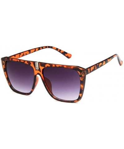 Unisex Sunglasses Fashion Bright Black Grey Drive Holiday Square Non-Polarized UV400 - Leopard Grey - CU18RKGW085 $6.88 Square