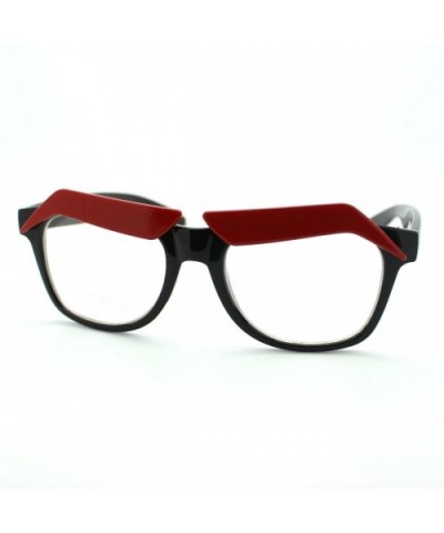 Funny Eyebrows Eyeglasses Clear Lens Novelty Cartoon Frame - Black - CE11EPLQCJ5 $8.66 Wayfarer