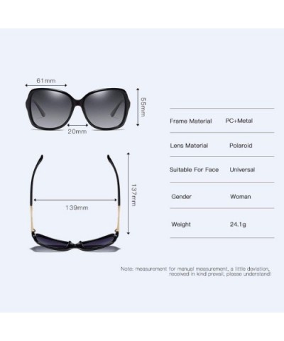 Sunglasses Women's Polarized Sunglasses Classic Large Frame Sunglasses Driving Glasses - D - CK18QQ9RSOA $25.48 Aviator