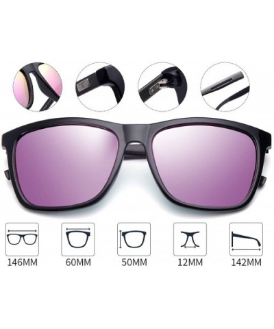 Vintage Aluminum Sunglasses for Men/Women 57MM Polarized Sunglasses TL7005 - Black Temple / Pink Lens - CM18HAOSOMM $7.04 Rec...