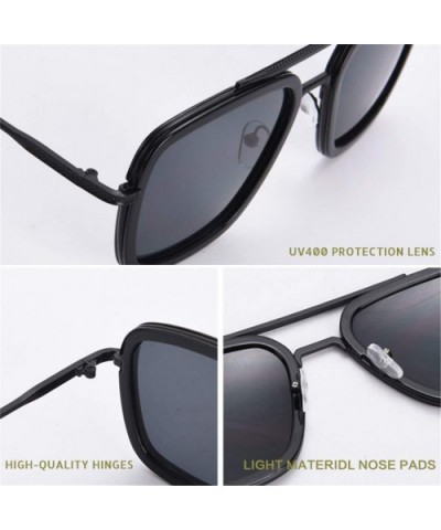 Sunglasses Men Square Driving Sun Glasses for Male Windproof Shades Women - Zss0002c15 - CZ194OK5ME9 $15.13 Rimless