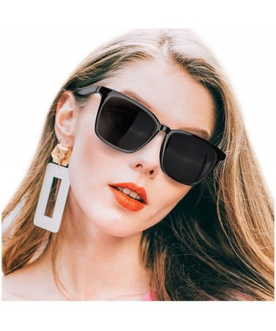 Mirrored Sunglasses for Women - Polarized Fashion Sun Glasses with 100% UV400 Protection - C718Y6XW53D $9.73 Rectangular