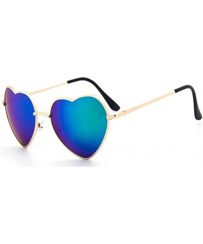 Ladies Heart Shaped Sunglasses Metal Women Designer Fashion Rimless Lenses Sun Glasses - C8 - CD18Y8ERTUL $21.10 Rimless