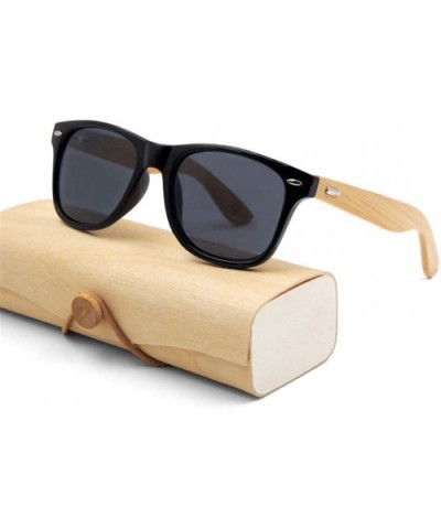 Retro Sunglasses Men Bamboo Sunglass Women Sport Goggles Gold Mirror Sun Glasses - C9 - CH194OGK9WL $20.78 Oval