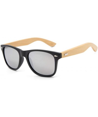 Retro Sunglasses Men Bamboo Sunglass Women Sport Goggles Gold Mirror Sun Glasses - C9 - CH194OGK9WL $20.78 Oval