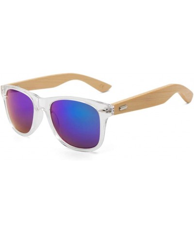 Retro Sunglasses Men Bamboo Sunglass Women Sport Goggles Gold Mirror Sun Glasses - C9 - CH194OGK9WL $20.78 Oval