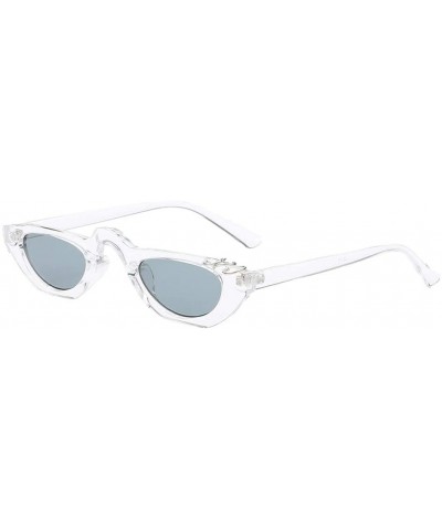 Cat Eye Sunglasses - Fashion Vintage Small Frame Sunglasses Eyewear Retro Unisex Leopard Sunglasses (D) - D - CY18OT2TA75 $6....