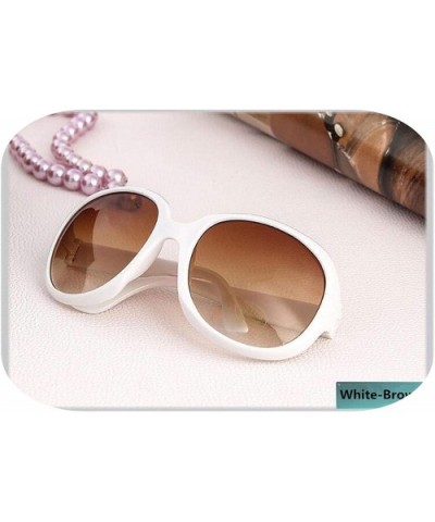 Retro Classic Sunglasses Women Oval Shape Oculos De Sol Feminino Fashion Sunglaasses Price Girls - White-brown - CC197A2OAD0 ...