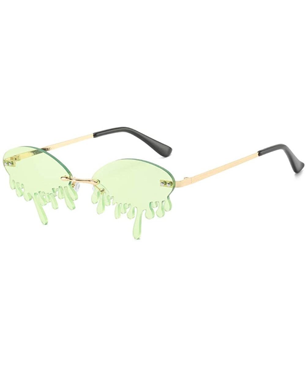 Sunglasses Trending Irregular Eyewear Rimless - Green - C8198Q40M64 $9.02 Rimless