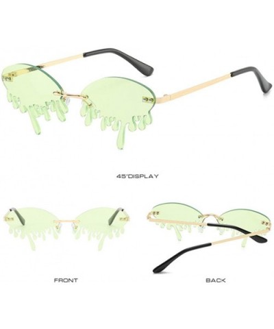 Sunglasses Trending Irregular Eyewear Rimless - Green - C8198Q40M64 $9.02 Rimless
