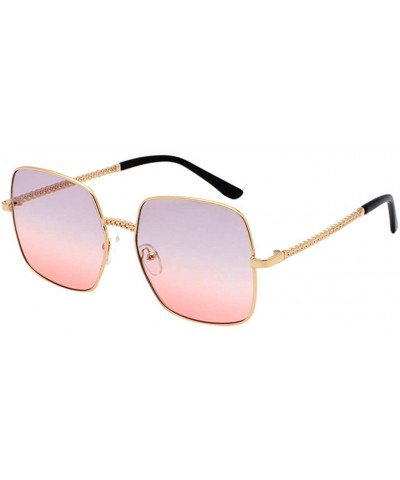 Polarized Sunglasses for Women Mirrored Lens Fashion Goggle Eyewear (Watermelon Red) - CS196IH8X5N $5.33 Goggle