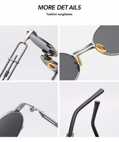 Retro Steampunk sunglasses metal Round sunglasses for men women portection eyes Vintage sunglasses - 1 - CB18AU20U26 $9.75 Round