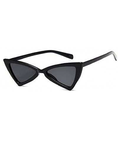 Vintage Narrow Cat Eye Sunglasses For Women Clout Goggles Plastic Frame - Black - C018CMZO5N2 $6.31 Cat Eye