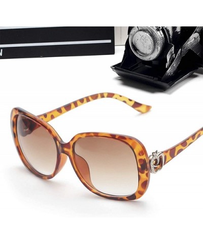 Vintage style Hollow Apple Sunglasses for Women Plastic AC UV400 Sunglasses - Leopard Print - CA18T2T8X5X $11.58 Sport