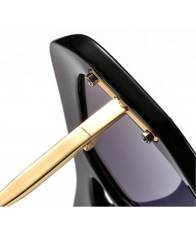 Gradient Oversized Sunglasses Designer Transparent - Black&gray - C818LGZUTZN $11.34 Goggle