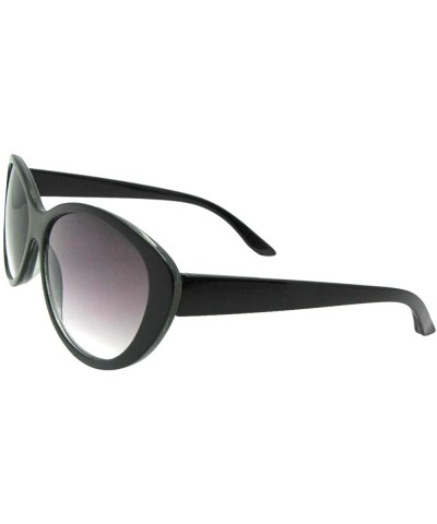Fashion Cat Eye Full Reading Lens Sunglasses R99 - Black Frame Gray Lenses - CZ18G2H675L $13.42 Cat Eye