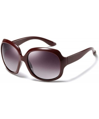 Luxury Oversized Polarized Sunglasses Women Elegant Sun Glasses Womens Driving Sunglass Out - Brown - CB197A2R3TN $25.11 Over...