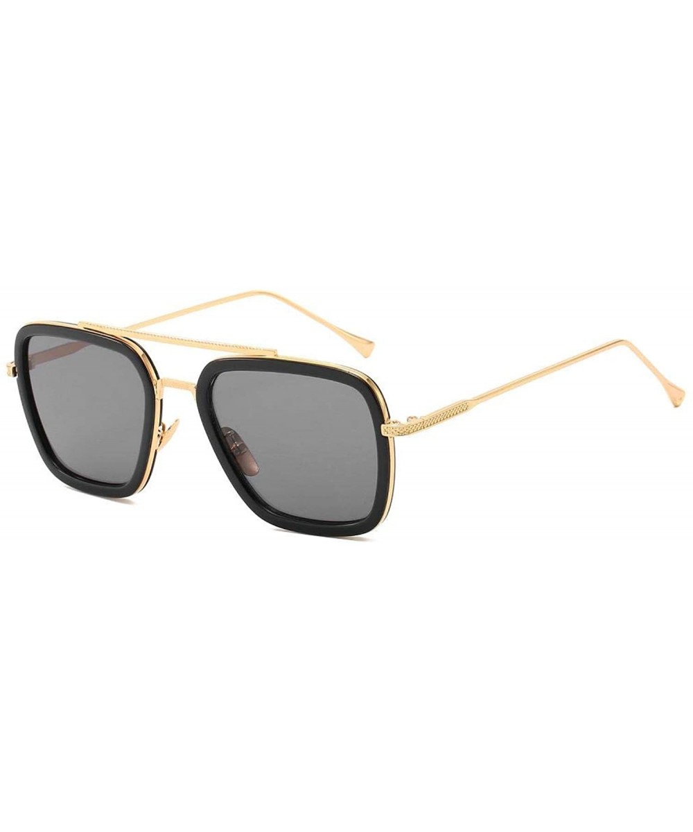 Sunglasses Glasses Rectangle Vintage Sun Retro Steampunk Eyewear - Tn1 - CT197Y6TL4C $12.85 Square