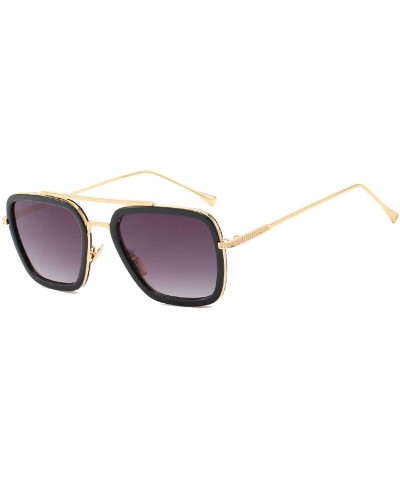 Sunglasses Glasses Rectangle Vintage Sun Retro Steampunk Eyewear - Tn1 - CT197Y6TL4C $12.85 Square