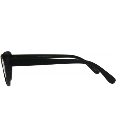 Womens Color Mirror Lens Goth Narrow Cat Eye Plastic Sunglasses - Black Mirror - C1189U63X6D $6.49 Oval