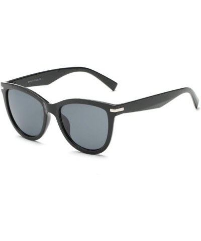 Women Retro Vintage Round Cat Eye Oversized Fashion Sunglasses - Black - C218WTI8657 $15.40 Cat Eye