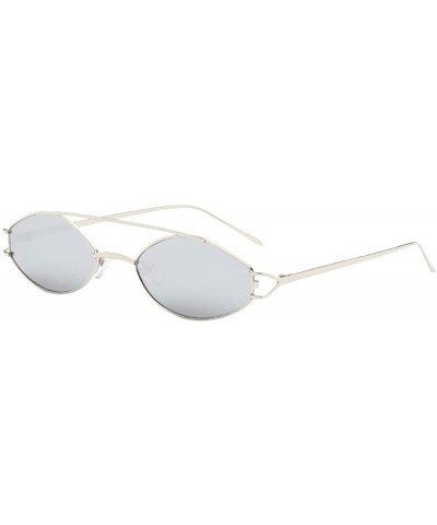 Women Man Fashion Vintage Oval Shape Sunglasses Eyewear Retro Unisex - A - CE18TLXQ9WK $3.79 Square