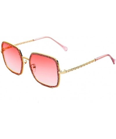 Fashion Diamond Sunglasses Crystal Eyeglasses - 1 Pink - CV198G7YLT5 $24.68 Square