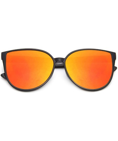 2019 New Sunglasses Women Driving Mirrors vintage For Women cat eye Reflective flat lens Sun Glasses - C1 - CL18W6I99GE $7.23...
