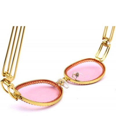 Vintage Steampunk Small Round Diamond Sunglasses for Women Men Fashion Colorful Rhinestone Shades UV400 - Pink - C318W67ICW9 ...