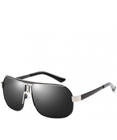 Fashion Retro Biker Fishing Polarized Sunglasses for Men 8743 - Silver - C418ZUHEYMW $13.92 Square