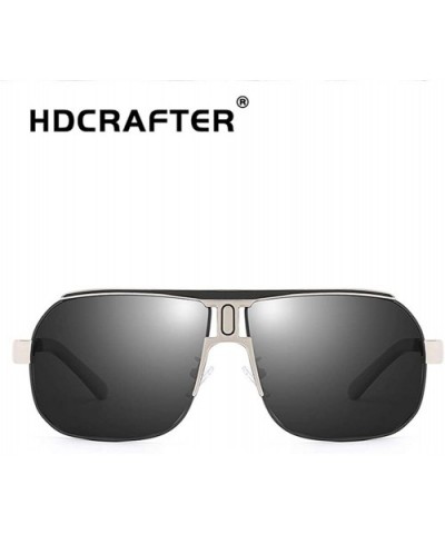 Fashion Retro Biker Fishing Polarized Sunglasses for Men 8743 - Silver - C418ZUHEYMW $13.92 Square