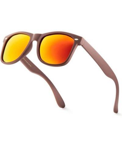 Classic Polarized Sunglasses - Matte Taupe - Revo Red - CB196QUOYYI $11.20 Rectangular