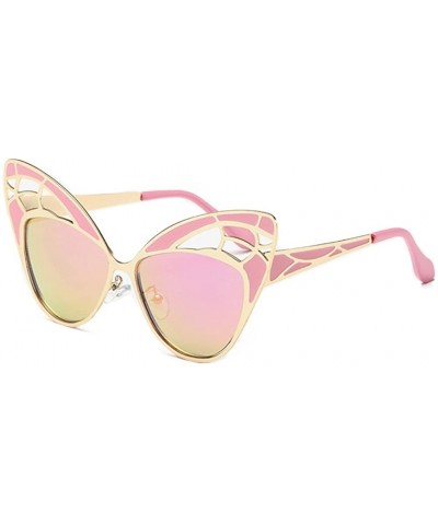 Cute Cat Eye Sunglasses Butterfly Sunglasses Merry Christmas Gift For Women - Pink/Pink - CV126NIUGKX $11.48 Butterfly