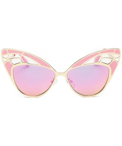 Cute Cat Eye Sunglasses Butterfly Sunglasses Merry Christmas Gift For Women - Pink/Pink - CV126NIUGKX $11.48 Butterfly