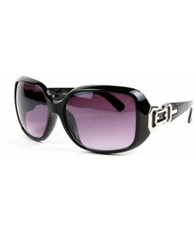 Women Fashion Frame Sunglass P3032 - Black Frame/Gradient Smoke Lens - C111E5CIO45 $11.25 Square