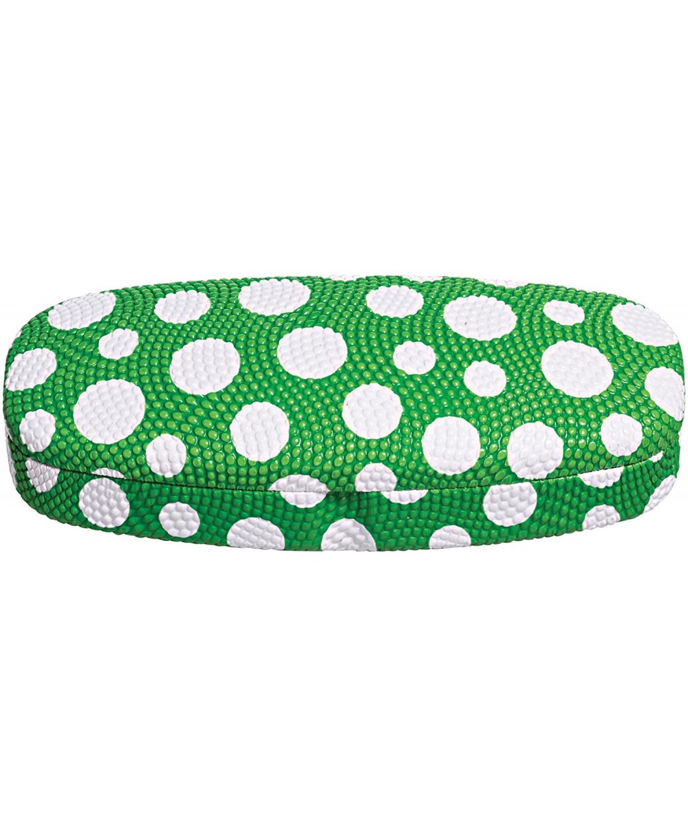 Hard Eyeglass Case - Glasses Holder For Medium To Large Frames - Textured Polka Dot - Green - CM12N8TG40A $7.12 Aviator