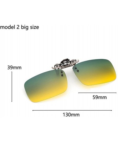 Polarized Clip on Sunglasses Unisex Day&night Vision Driving Glasses - CB18E9OXYAH $6.81 Goggle
