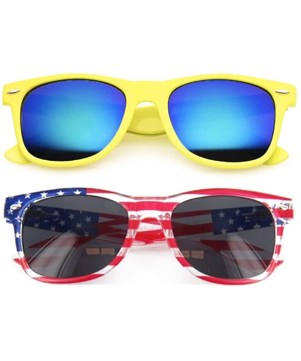 Reflective Color Mirror Mirror Lens Retro Classics Style Sunglasses Gift Box - Style 9 - CV11LIOXBT1 $8.16 Rectangular