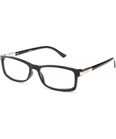 Unisex Retro Squared Celebrity Star Simple Clear Lens Fashion Glasses - 1897 Black - CB11T16KIET $8.40 Square
