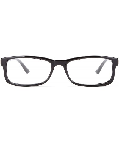 Unisex Retro Squared Celebrity Star Simple Clear Lens Fashion Glasses - 1897 Black - CB11T16KIET $8.40 Square