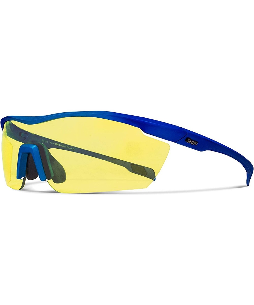 Gamma Blue Running Sunglasses with ZEISS P2140 Yellow Tri-flection Lenses - CP18KN3T39W $11.94 Sport