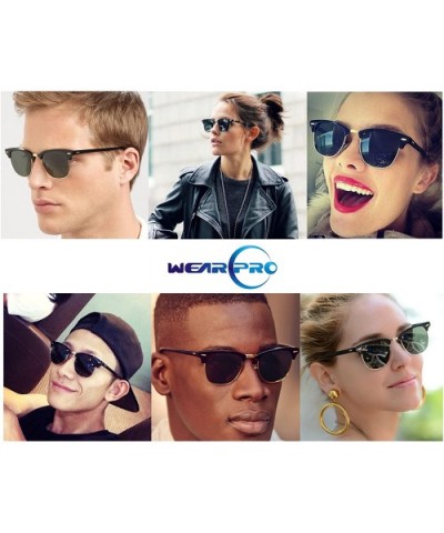 Sunglasses for Men Vintage Polarized Sun Glasses Fashion Shades WP1001 - Blue3 - C218Q0D7G2Y $6.76 Wayfarer